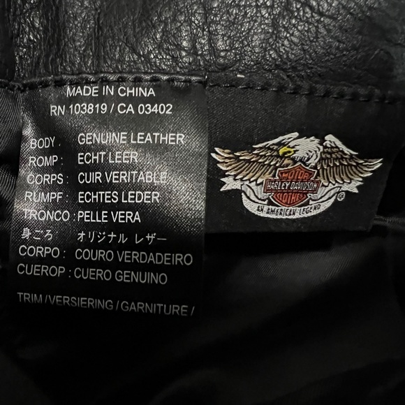 Harley-Davidson Black Leather Studded Chaps - Picture 14 of 14